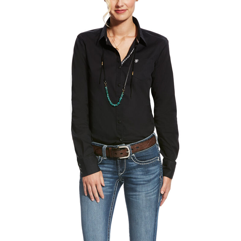 Ariat Hemden Damen - Kirby Stretch Schwarz ( FSCYE-9218 )